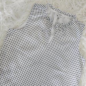 J. Crew Sleeveless Blouse Polka Dot Size S